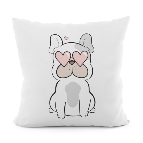 Poszewka welwetowa na poduszkę do pokoju dziecięcego, rozmiar 40x40 cm, Piesio