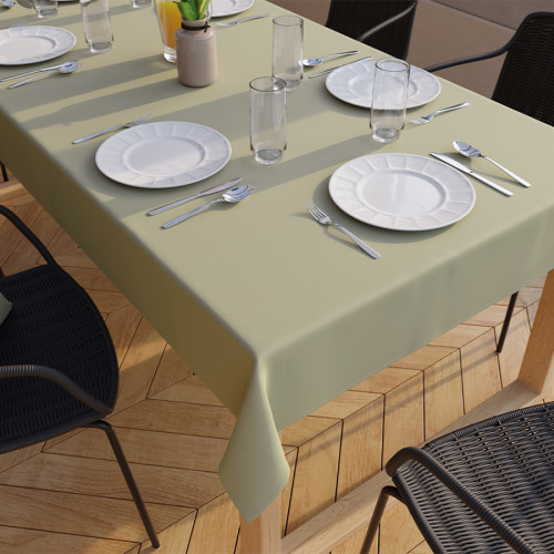 Szałwiowy obrus wodoodporny gładki wykończony listwą