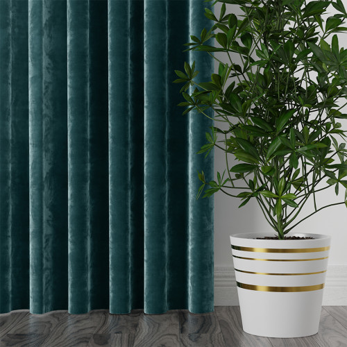 Zasłona welwetowa ciemnoturkusowa na przelotkach Velvi 