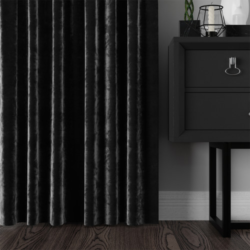 
    Zasłona welwetowa czarna na fleksach Velvi