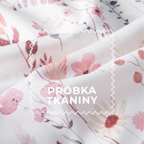 Próbka tkaniny Alana, beżowe kwiaty