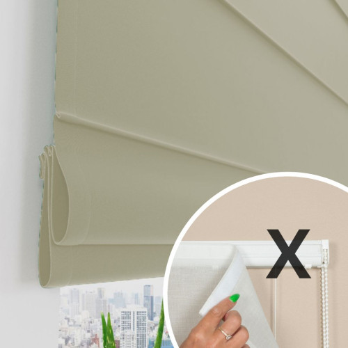 Materiał do rolety rzymskiej wysokość 240 cm kolor chłodny kremowy - szyta na wymiar