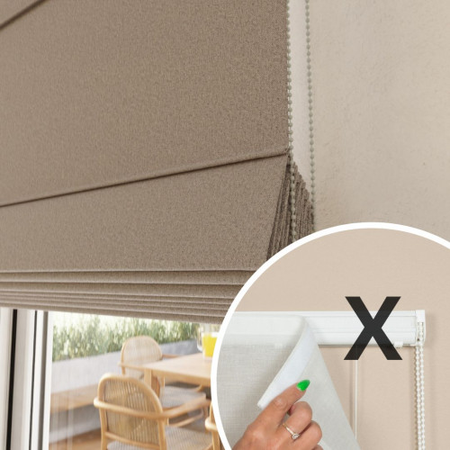 Materiał do mechanizmu rolety rzymskiej 100% zaciemniający kolor chłodny kremowy - szyta na wymiar