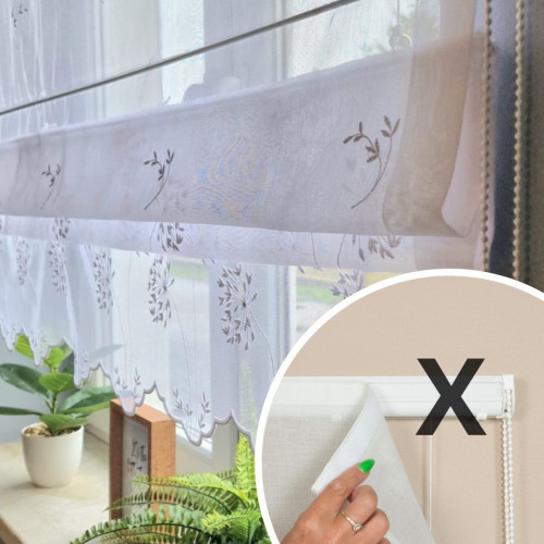 Materiał firanowy do mechanizmu rolety rzymskiej Dmuchawce - szyty na wymiar