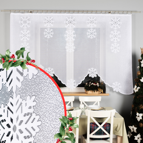 Panel żakardowy gotowy, kolor biały, rozmiar 250x160 cm, Gertruda