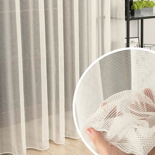 Firanka fantazyjna z ołowianką, wysokość 310cm, kolor 003 kremowy