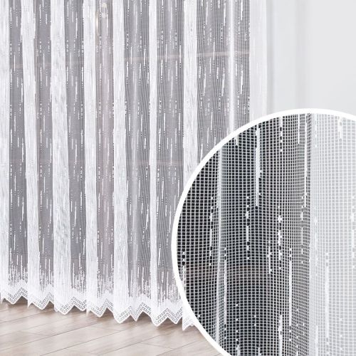 Firana żakardowa deszczyk na taśmie wave, wysokość od 100 do 250 cm, 000146 - szyta na wymiar