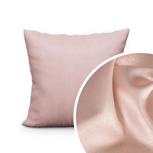 Poszewka dekoracyjna z tkaniny wodoodpornej z dodatkiem metalizowanej przędzy, kolor pudrowy róż, rozmiar 40x40 cm, Emma