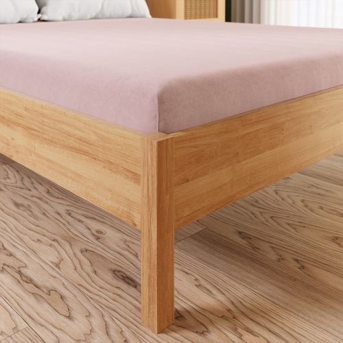Prześcieradło z jerseyu z gumką, kolor różowy, Dreamy Premium