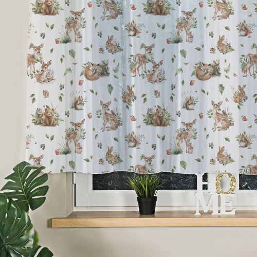 Firanka do pokoju dziecka, Bajkowy las,  wysokość 145 cm - sprzedawana na metry