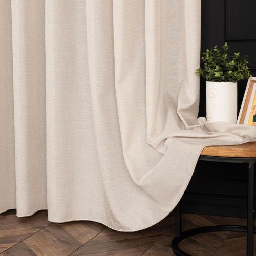 PREMIUM ALLURE Firanka zakończona ołowianką, wysokość 300 cm, kolor beżowy - sprzedawana na metry