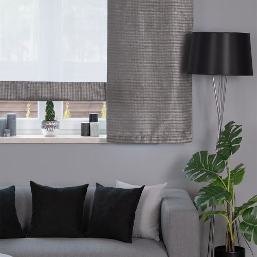 Komplet 2 szt. szarych paneli zasłonowych ze srebrnym zdobieniem, rozmiar 60x160 cm