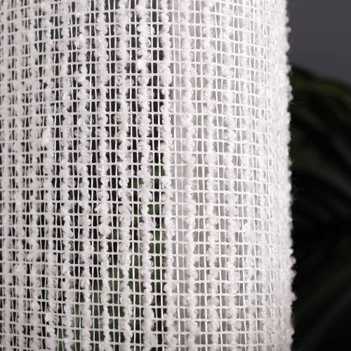 PREMIUM ALLURE Firanka wykończona ołowianką Uliana, bukla wysokość 300 cm, kolor off white - sprzedawana na metry
