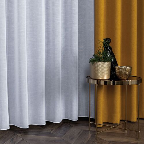 PREMIUM ALLURE Firanka na metry z ołowianką Tomasa, wysokość 300 cm, kolor biały - sprzedawana na metry