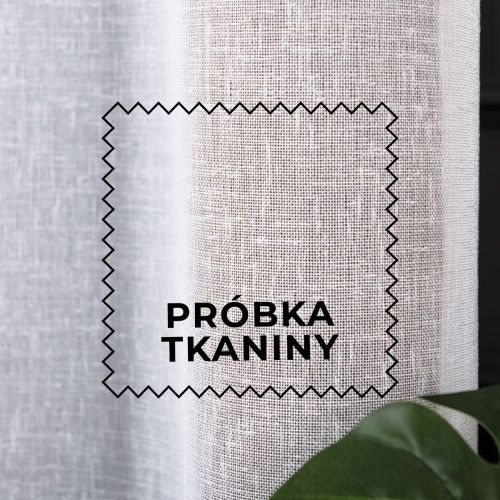 Próbka firany Petra o strukturze płótna, kolor biały, kolekcja Allure