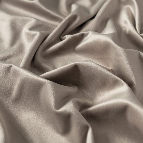 Welwetowy materiał na zasłony, kolor szaro-beżowy, wysokość 300 cm, Velvi - sprzedawany na metry