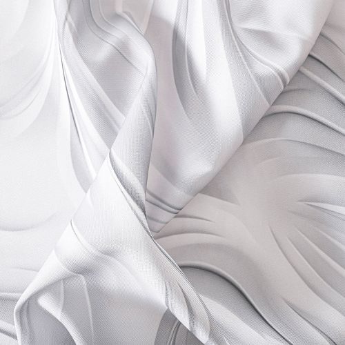 Wodoodporny materiał na obrusy lub zasłony, drukowany  w odcieniu szarości z delikatnym efektem 3D, szerokość 160 cm,  Calm - sprzedawany na metry