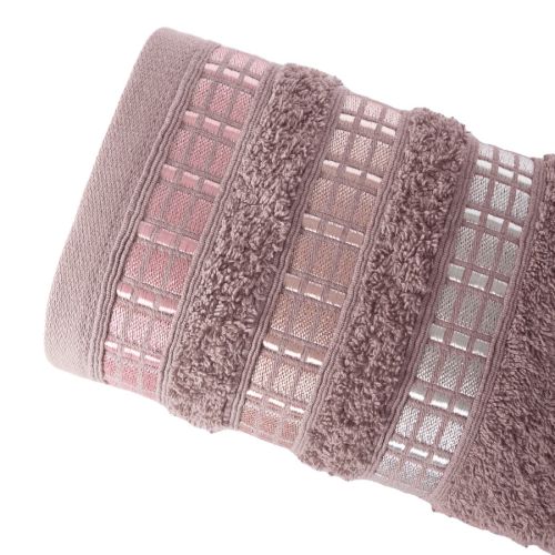 Bawełniany ręcznik frotte w kolorze liliowym, 2 rozmiary, Luxury