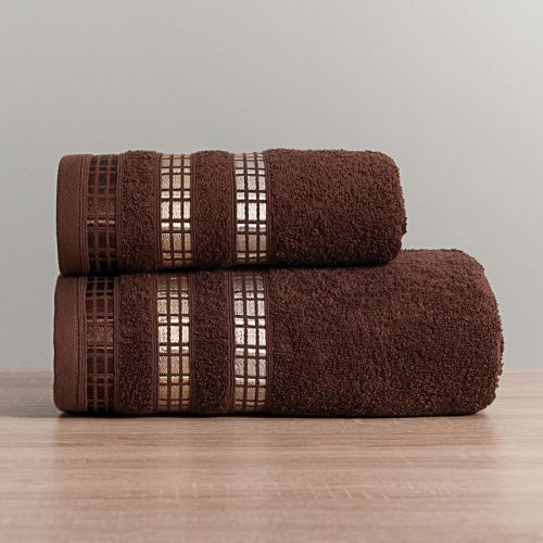 Brązowy ręcznik frotte Luxury
