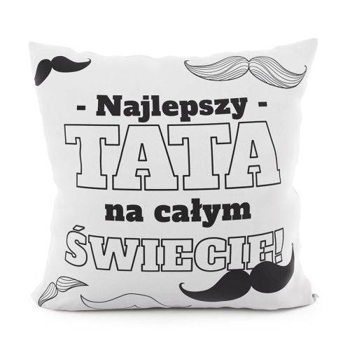 Poszewka welwetowa na poduszkę z napisem 