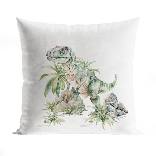 Poszewka welwetowa do pokoju dziecka, Dinozaury, rozmiar 40x40 cm