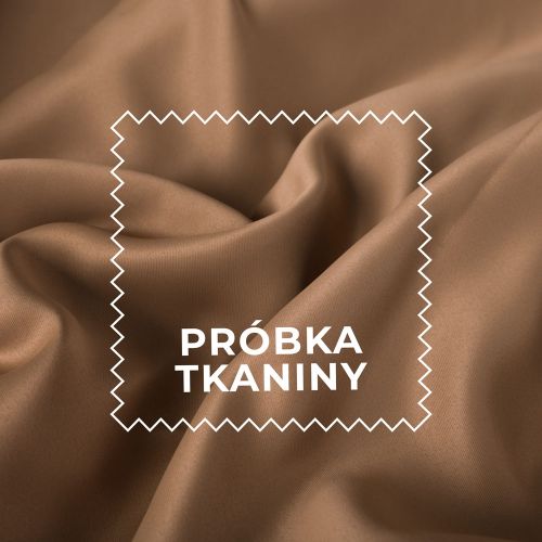 Próbka tkaniny DONA typu blackout kolor 806 jasny ciepły brązowy