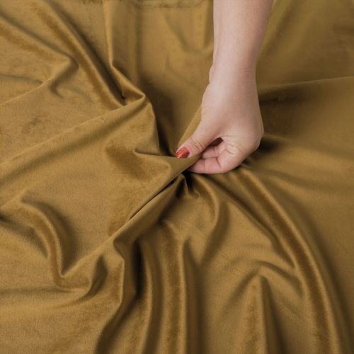 PREMIUM ALLURE Ekskluzywna tkanina zasłonowa na metry Velvet, wysokość 280 cm, kolor khaki