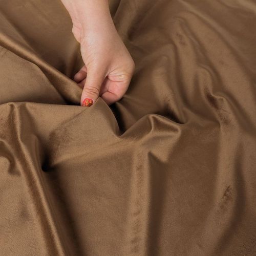 Ekskluzywna tkanina zasłonowa Velvet, wysokość 300 cm, kolor ciepły brązowy - sprzedawana na metry
