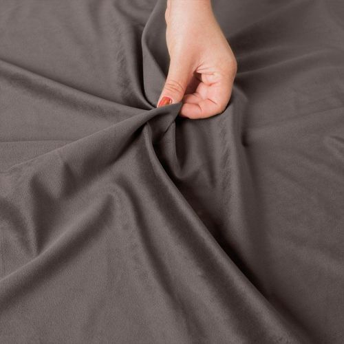 PREMIUM ALLURE Ekskluzywna tkanina zasłonowa na metry Velvet, wysokość 300 cm, kolor chłodny brązowy