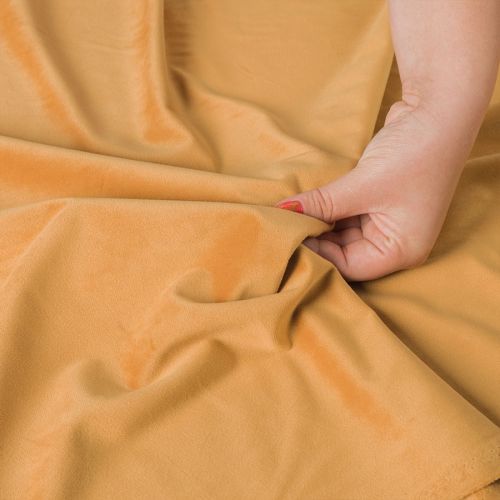 PREMIUM ALLURE Ekskluzywna tkanina zasłonowa na metry Velvet, wysokość 280 cm, kolor szafranowy 