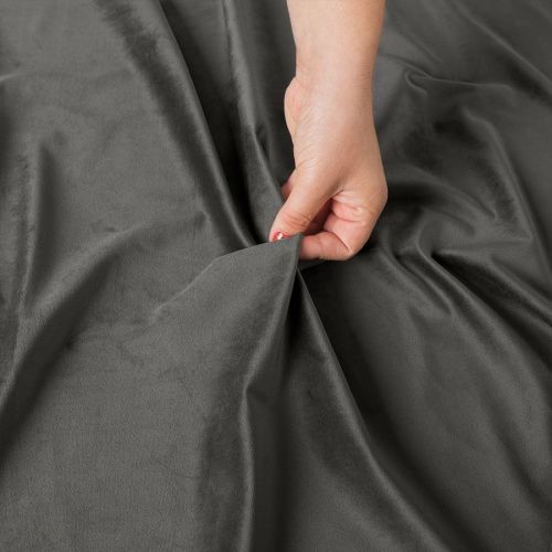 Ekskluzywna tkanina zasłonowa Velvet, wysokość 300 cm, kolor ciemny ciepły szary - sprzedawana na metry