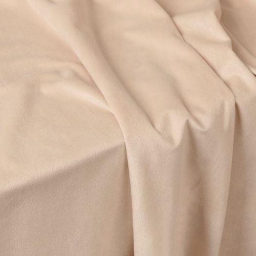 Jasnobeżowa zasłona welwetowa na metry, wysokość 300 cm, elegancka dekoracja okna