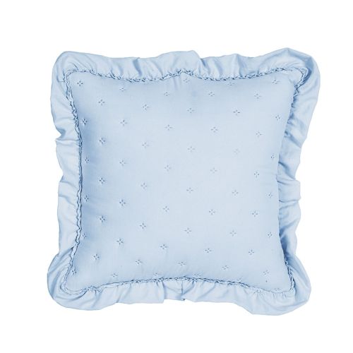 Poszewka na poduszki z dekoracyjna falbanką Werona, kolor baby blue, rozmiar 40x40 cm