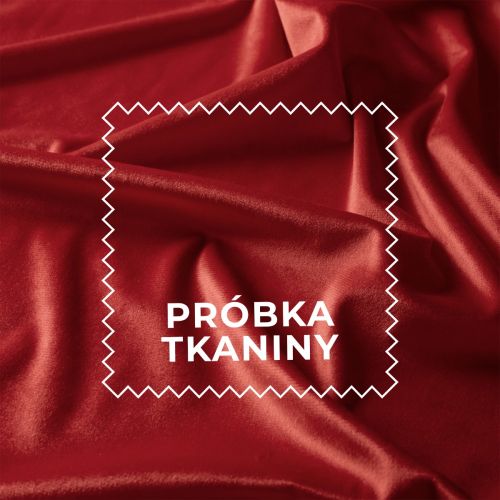 Próbka tkaniny welwet kolor czerwony Velvi