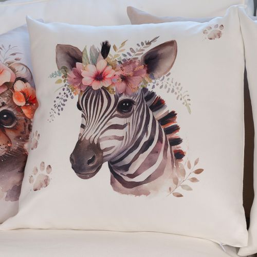 Poszewka do pokoju dziecięcego Zebra Dżungla, rozmiar 45x45 cm
