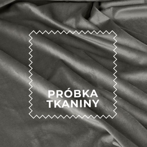 Próbka tkaniny welwet kolor szary Velvi