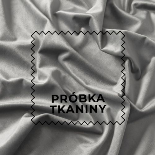 Próbka tkaniny welwet kolor chłodny szary Velvi