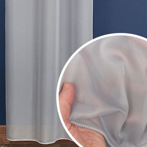 Woal soft touch z ołowianką, kolor szary, wysokość 300 cm, Voile - sprzedawany na metry