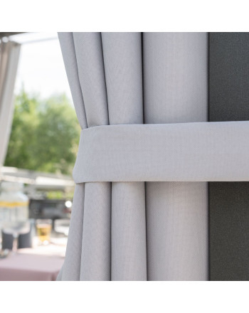 Szarfa dekoracyjna do zasłon tarasowych 5x140 cm, kolor beżowo-szary