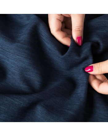 PREMIUM ALLURE Zasłona gotowa na taśmie Lisa, kolor granatowy, rozmiar 150x270 cm przed zmarszczeniem