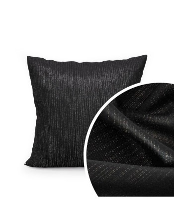 Poszewka dekoracyjna z tkaniny wodoodpornej z dodatkiem metalizowanej przędzy, kolor czarny, rozmiar 40x40 cm, Emma