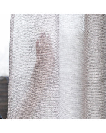 Zasłona do salonu na taśmie ze srebrną nicią kolor popielaty 145x245 cm Mirella