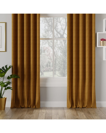 Nowoczesna zasłona Milas na tunelu kolor złoty