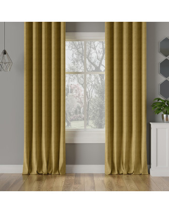 Nowoczesna zasłona Milas na taśmie kolor jasny oliwkowy