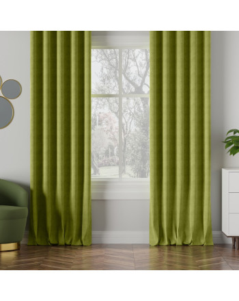 Nowoczesna zasłona Milas na tunelu kolor limonkowy