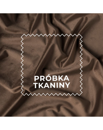 Próbka tkaniny VELVET kolor 017 ciemny brązowy