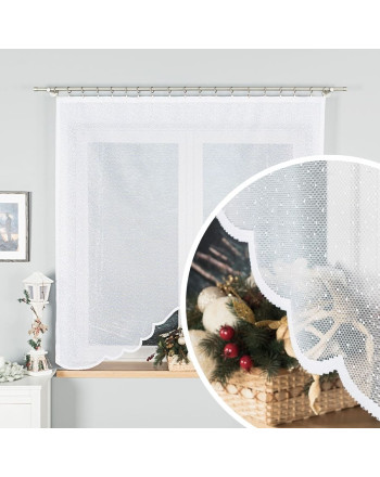 Firanka panel żakardowy gotowy, kolor biały, rozmiar 160x160 cm, Iga