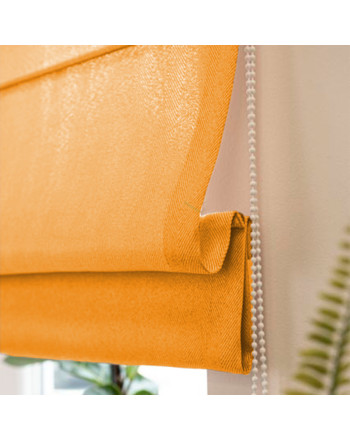 Nowoczesna roleta rzymska do kuchni ze wzorem Jodełka, kolor żółty - szyta na wymiar