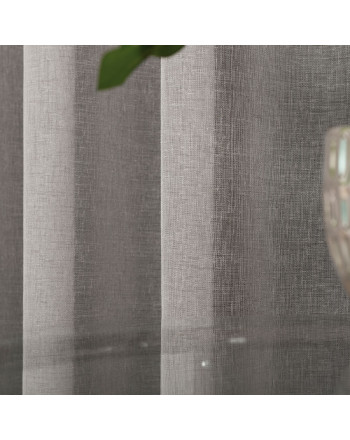 Szara firanka na metry o strukturze płótna z ołowianką Allure, wysokość 320 cm