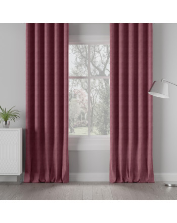 Nowoczesna zasłona Milas na taśmie kolor ciemny różowy